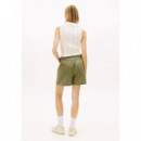 TJW ESSENTIAL LINEN SHORTS BAY LEAF