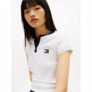 TJW SLIM HENLEY BADGE SS TEE ECRU