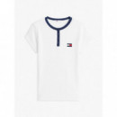 TJW SLIM HENLEY BADGE SS TEE ECRU
