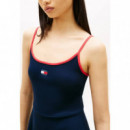 TJW F&F STRAPPY BADGE DRESS DARK NIGHT N