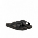SQ MOLDED SANDAL XCROSS LTH TRIPLE BLACK