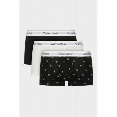 LOW RISE TRUNK 3PK BLACK/DIAMOND LOGO BL