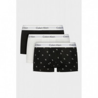 LOW RISE TRUNK 3PK BLACK/DIAMOND LOGO BL