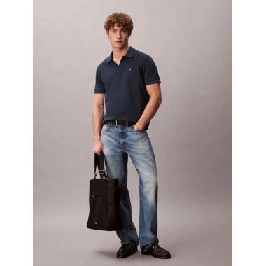Ss Open Collar Casual Pique Polo Navy St  CALVIN KLEIN