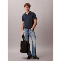 SS OPEN COLLAR CASUAL PIQUE POLO NAVY ST