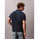 SS OPEN COLLAR CASUAL PIQUE POLO NAVY ST