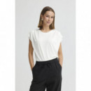 camisetas mujer Camiseta ICHI Lisken Cloud Dancer