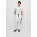 HUGO Polo de Piqué de Algodón Blanco 50466182-120