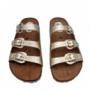 Nature Feet Sandalias Plateadas 7231-BUGUI PLATINO