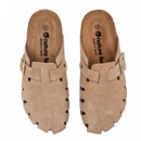 Nature Feet Sandalias Beige 7506-BEIGE HEBILLA BRONCE