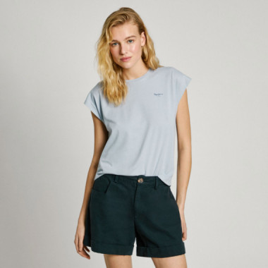 Pepe Jeans Camiseta b&aacute;sica de cuello redondo PL506030-516