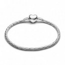 Pandora Pulsera de plata de ley con cadena de serpiente facetada 594236C00