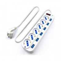 Regleta EWENT 6 Enchufes Shuco con Proteccion E Interruptor Individual para Cada Shuco