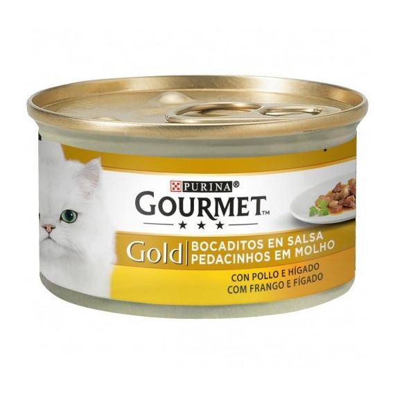 GOURMET Gato Gold Bocaditos Pollo E Higado 85 Gr
