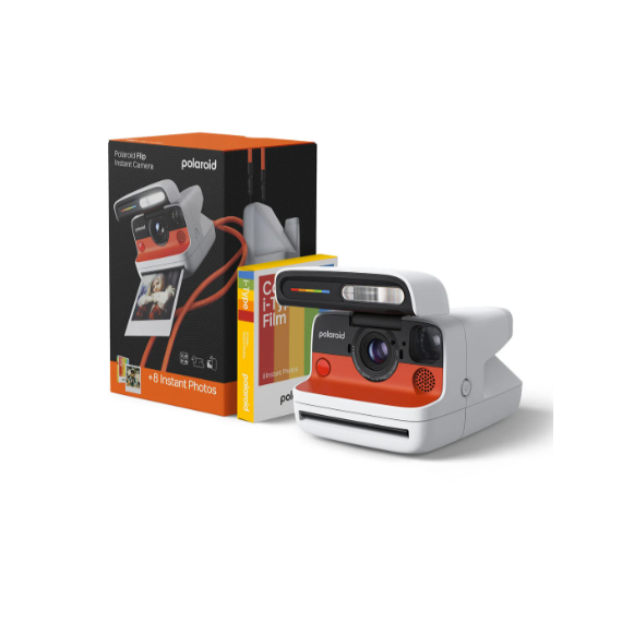 PACK CAMARA POLAROID FLIP BLANCA + FILM COLOR I-TYPE  (8 FOTOS)