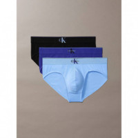 HIP BRIEF 3PK BLACK W/ BLUE RIVER FOG/BL