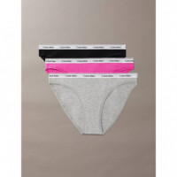 BIKINI 3PK BLACK/GREY HEATHER/ STUNNING