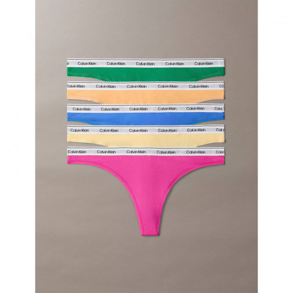 THONG 5 PK MARDI GRAS GREEN/RELAY GOLD/G