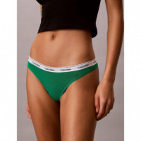 THONG 5 PK MARDI GRAS GREEN/RELAY GOLD/G
