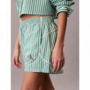 CK GRAPHIC POPLIN TRACK SHORT PENNY STRI