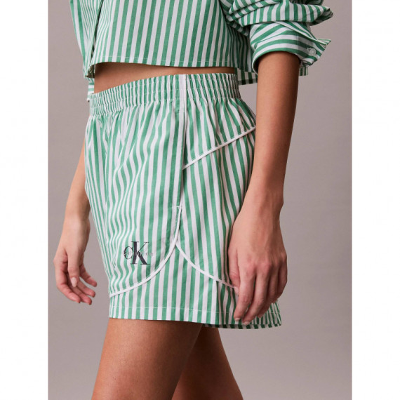 CK GRAPHIC POPLIN TRACK SHORT PENNY STRI