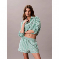 CK GRAPHIC POPLIN TRACK SHORT PENNY STRI