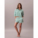 CK GRAPHIC POPLIN TRACK SHORT PENNY STRI