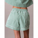 CK GRAPHIC POPLIN TRACK SHORT PENNY STRI