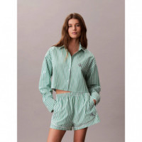 CK GRAPHIC CROPPED POPLIN SHIRT PENNY ST