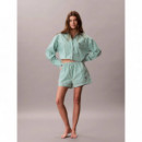 CK GRAPHIC CROPPED POPLIN SHIRT PENNY ST