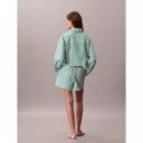 CK GRAPHIC CROPPED POPLIN SHIRT PENNY ST