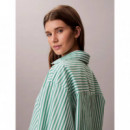 CK GRAPHIC CROPPED POPLIN SHIRT PENNY ST