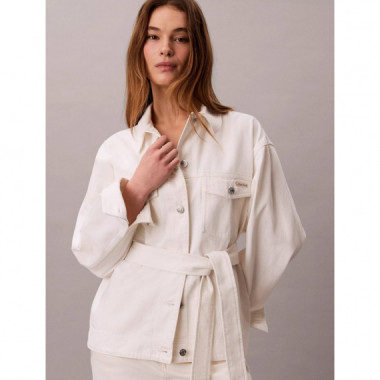 WHS CINCHED JACKET CHALK WHITE CHALK WHI