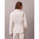 WHS CINCHED JACKET CHALK WHITE CHALK WHI