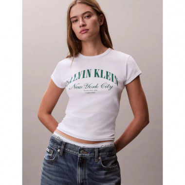 SS GRAPHIC LOGO BABY TEE BRIGHT WHITE