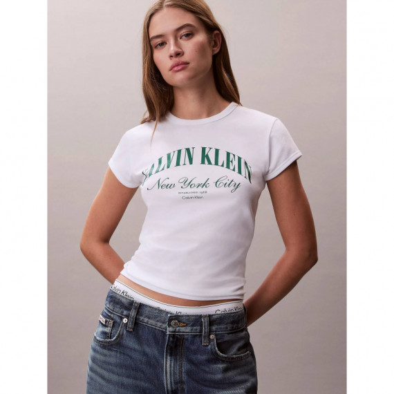 SS GRAPHIC LOGO BABY TEE BRIGHT WHITE