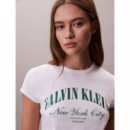 SS GRAPHIC LOGO BABY TEE BRIGHT WHITE