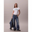 SS GRAPHIC LOGO BABY TEE BRIGHT WHITE