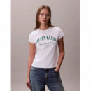 SS GRAPHIC LOGO BABY TEE BRIGHT WHITE