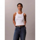 CONTOUR 2X2 RIB GRAPHIC TANK BRIGHT WHIT