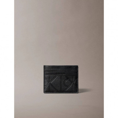 XL EMBLEM AOP EMBO﻿SS CARDHOLDER BLACK