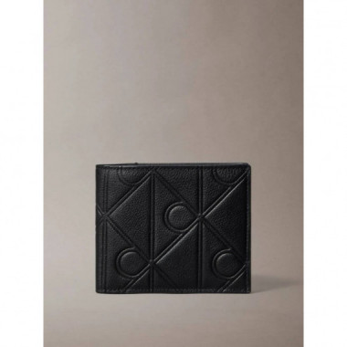 XL EMBLEM AOP EMBOSS EW BILLFOLD BLACK