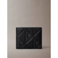 XL EMBLEM AOP EMBOSS EW BILLFOLD BLACK