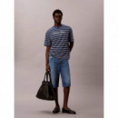 SS STRIPE CASUAL PIQUE CALVIN TE DARK DE