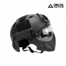 Casco Tipo Fast con Mascara Negro DELTA TACTICS