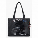 Desigual Bolso shopper denim Mickey mediano 25WAXD20-2070