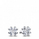 Pandora Pendientes de botón en plata de primera ley Trébol 294500C01