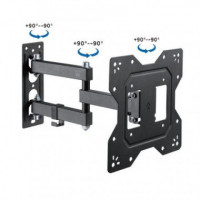 Soporte TV EWENT Multidireccional de Pared con 3 Puntos de Articulacion
