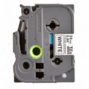 Cinta BROTHER P-touch Laminada Superadhesiva Negro sobre Blanco 24MM 8M (TZE-S251)