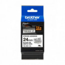 Cinta BROTHER P-touch Laminada Superadhesiva Negro sobre Blanco 24MM 8M (TZE-S251)